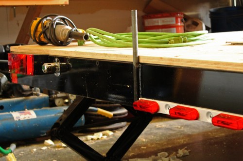 The subfloor is installed.